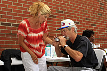 Photo of spirometry testing during awareness and screening event