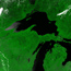 Michigan's Upper Peninsula is surrounded by three of the Great Lakes.