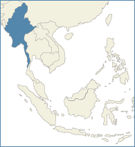 Map of Burma and surrounding region.