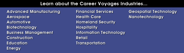 Learn about the Career Voyages Industries