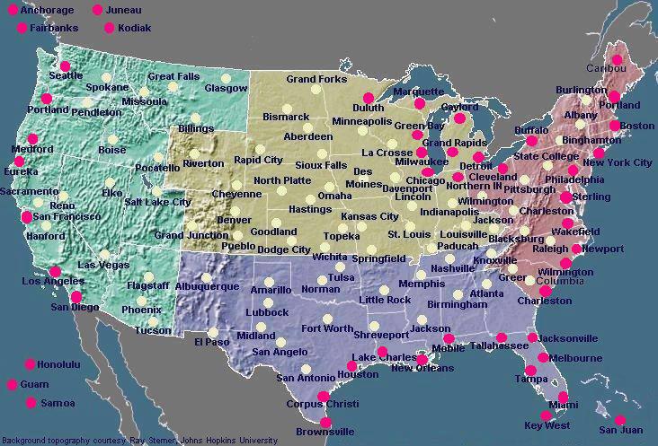 Marine Forecast Offices and Centers