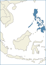 Map of the Philippines and surrounding region.