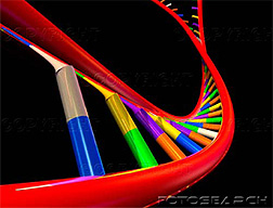 Photo: Drawing of DNA.