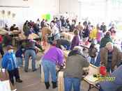 Atendees assemble nest boxes at the 7th Annual Habitat Day Program, Crane Meadows NWR. 
- FWS photo by P. Soler