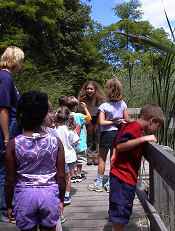 School kids get marsh tour at Green Point ELC. 
- USFWS Photo by: Rebecca Goche