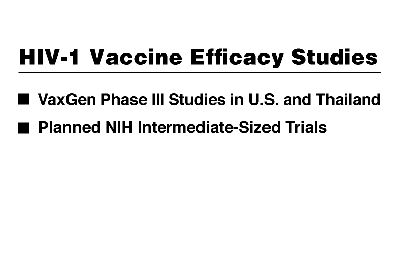 HIV-1 Vaccine Efficacy Studies