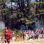 Revolutionary War enactment at Guilford Courthouse