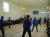 A volleyball match was the first athletic event to take place in Hajihuseynli's newly-rehabilitated school gym