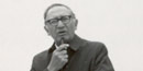 Ben Reifel speaking at the Cedar Pass Campground Amphitheater - 1971