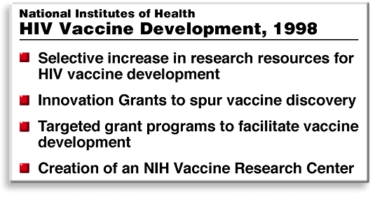 NIH HIV Vaccine Development, 1998