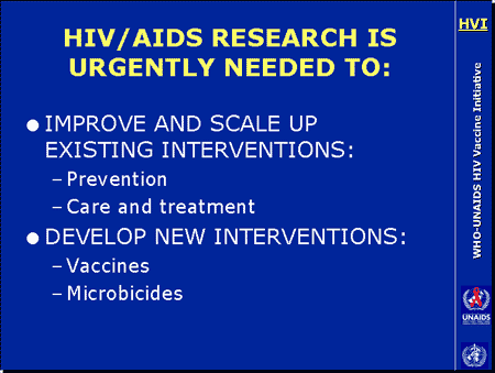 HIV/AIDS Research is Urgently Needed To: