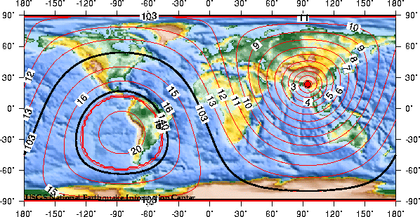 Theoretical P-wave Travel Times