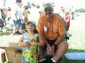 A prize winner!  Kids' 2008 Fishing Derby at the Tishomingo NFH in Oklahoma on June 7th.  Photo by Staff.