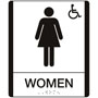 Womens Restroom, Wheelchair Accessible Sign, 8 in. x 6 in. 