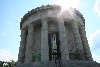 Afternoon sun peaks over the Memorial