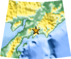 Small map showing earthquake