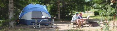 Campers and Tent