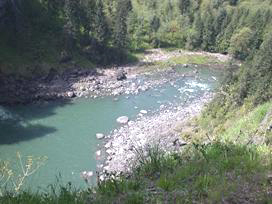 Recovery of listed salmon will require protection and restoration of key habitat, such as that shown here in the Snoqualmie River.