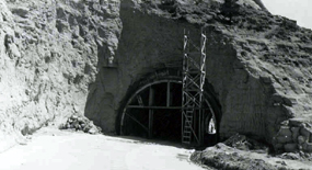 Boring the first tunnel at Scotts Bluff.