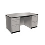 Harmony Bow Top Double Pedestal Desk