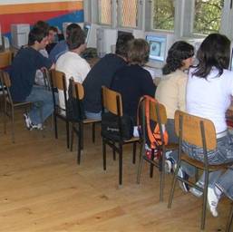 Students in the New Computer Lab