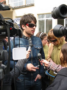 Pop star Tose Proeski spoke to media, schoolchildren and communities about the value of a good education