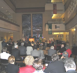 Friends, family, colleagues and dignitaries filled the Maxine Goodman Levin College Atrium to honor Paul A. Unger