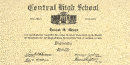 Ernest Green's diploma from Central High School