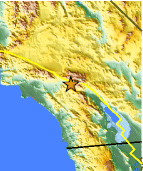 Small map showing earthquake