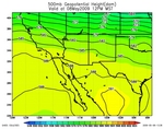 500 mb geopotential height image from the latest RUC model run