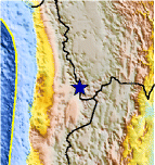 Small map showing earthquake