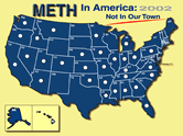 U.S. map showing states with scheduled stops.