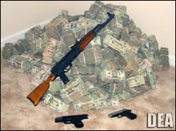 Cash and Weapons Seized 