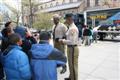 Maryland State Troopers explain the importance of highway safety to the Ardmore Elementary School students and teachers. In the background, students learn about the No-Zone program.