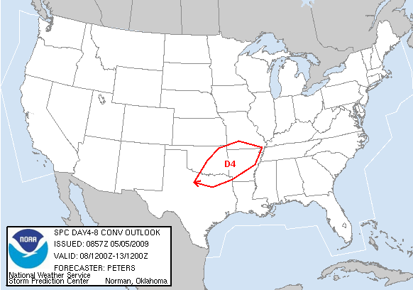 Day 4-8 Severe Weather Outlook image from SPC