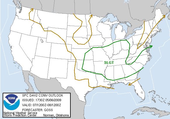 Day 2 Convective Outlook image from SPC