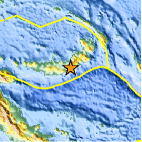 Small map showing earthquake