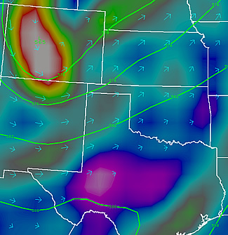 Image of a computer model forecast