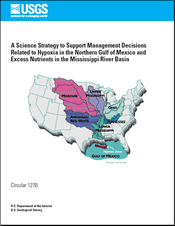 Report cover - A Science Strategy to Support Management Decisions Related to Hypoxia in the Northern Gulf of Mexico and Excess Nutrients In The Mississippi River Basin