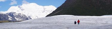 Hiking on the Root Glacier