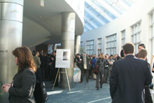 Photo of reception at Natcher Building, NIH