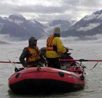 River Rafter on the Alsek River in Glacier Bay National Preserve