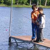 Kids fish during Refuge Fest at DeSoto NWR.
- FWS photo by Cindy Myer