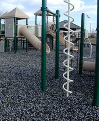 Photo: Rubber mulch used at a playground 