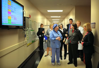 During a recent tour of South Jersey Healthcare Regional Medical Center in Vineland, DHSS Commissioner Heather Howard was very impressed with the hospital's innovative use of technology.