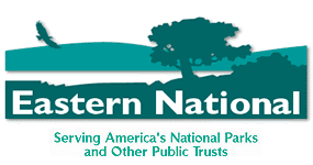 Eastern National, serving America's National Parks and other Public Trusts...in green and blue print