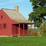 Red, one-room farmhouse built by John Neilson.  This is the only structure on the Saratoga Battlefield standing from the time of the battles.