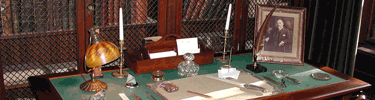 Desk in the library of the FDR Home