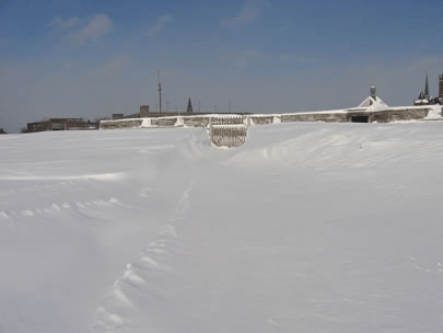 Can you even see the fort under all of that snow??! (Ft. Stanwix nearly buried after 2/07 nor'easter)