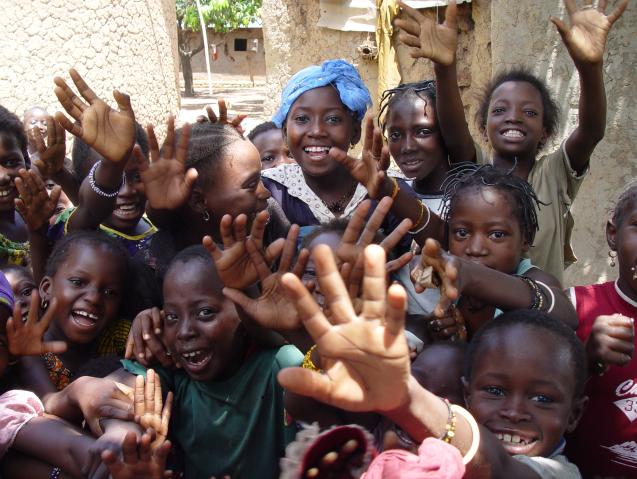 Children in Siguiri village, Guinea